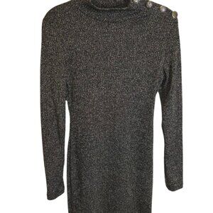 Gold/Black Shimmer Casual Dress (M)